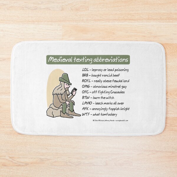 Item preview, Medieval texting abbreviations designed and sold by WrongHands.