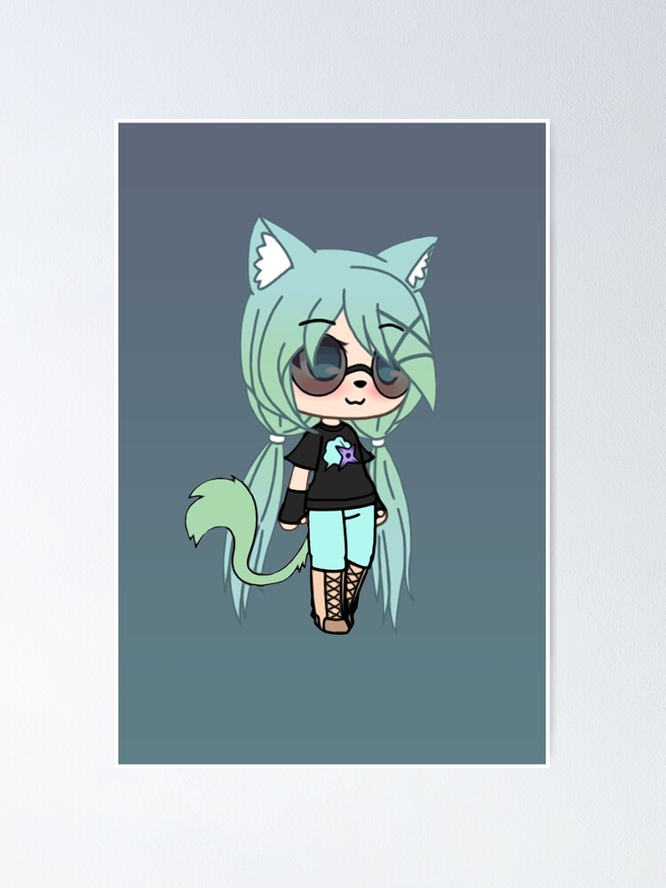 Cute Gacha Life style Kawaii Chibi Kitty Girl Anna Chan Sticker for Sale  by pignpix