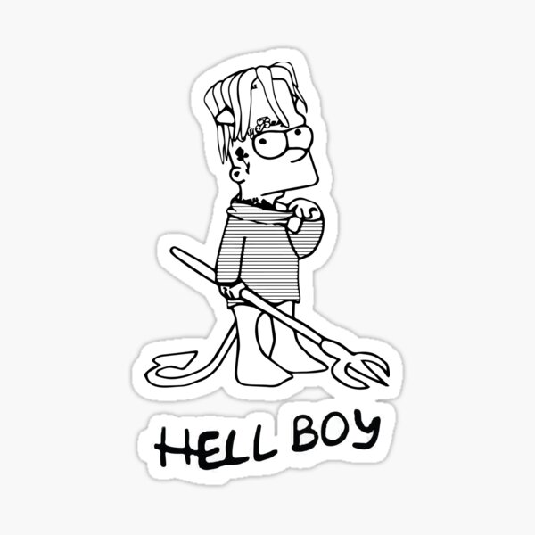 Download Hellboy Lil Peep Logo Album Sticker By Fanshop858 Redbubble