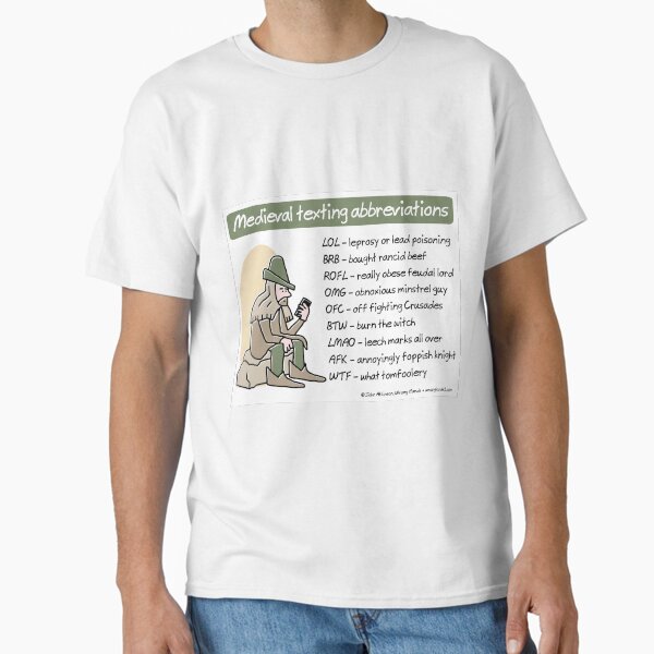 Item preview, Medieval texting abbreviations designed and sold by WrongHands.