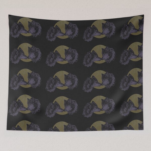 Item preview, Two wolves with moon designed and sold by Sarah-Wilde.