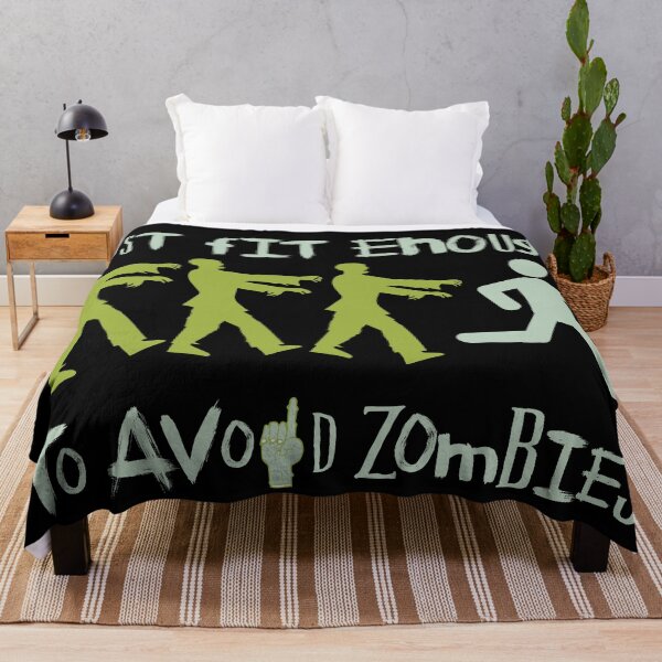 Item preview, Just Fit enough to avoid Zombies : Survive the zombie apocalypse funny designed and sold by Aishwarya Singh.
