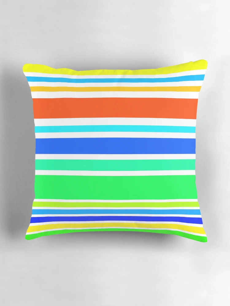 Thumbnail 3 of 4, Pillow, Colorful Stripes Pattern designed and sold by DesignCodeStore.
