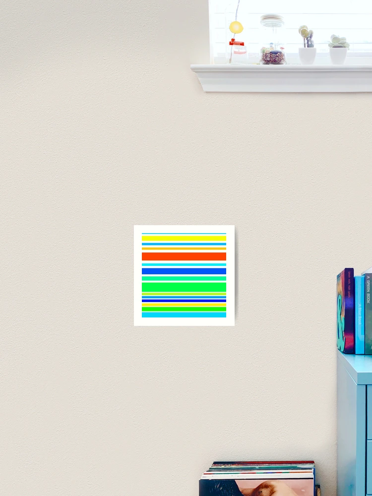 Thumbnail 2 of 3, Art Print, Colorful Stripes Pattern designed and sold by DesignCodeStore.
