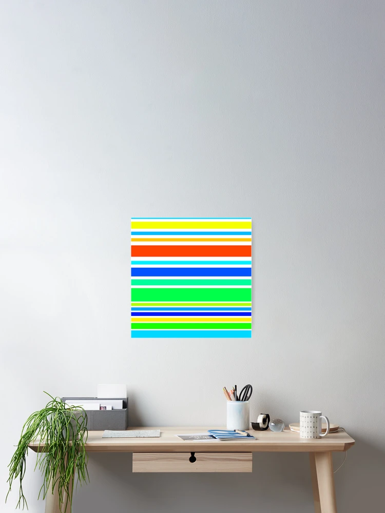 Thumbnail 2 of 3, Poster, Colorful Stripes Pattern designed and sold by DesignCodeStore.