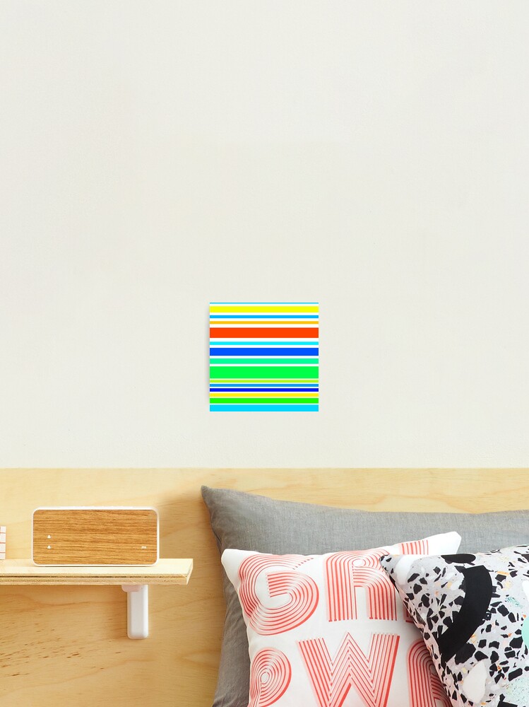 Thumbnail 2 of 3, Photographic Print, Colorful Stripes Pattern designed and sold by DesignCodeStore.