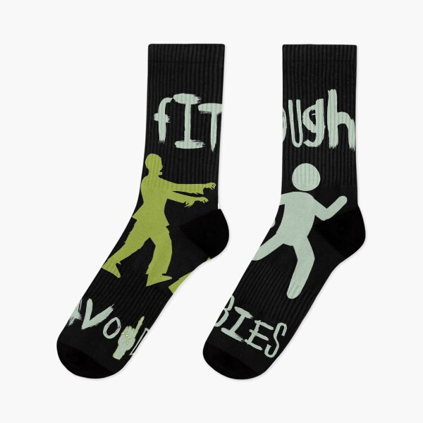 Item preview, Just Fit enough to avoid Zombies : Survive the zombie apocalypse funny designed and sold by Aishwarya  Singh.