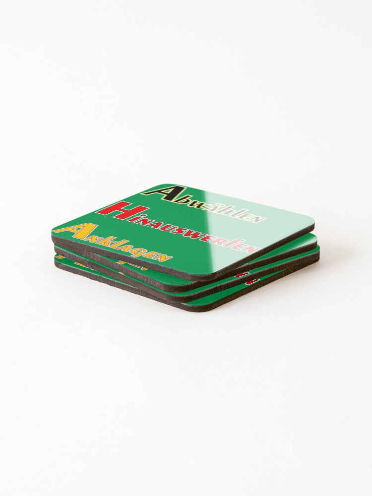 Thumbnail 4 of 5, Coasters (Set of 4), AHA RULES! designed and sold by ARTmanhART.