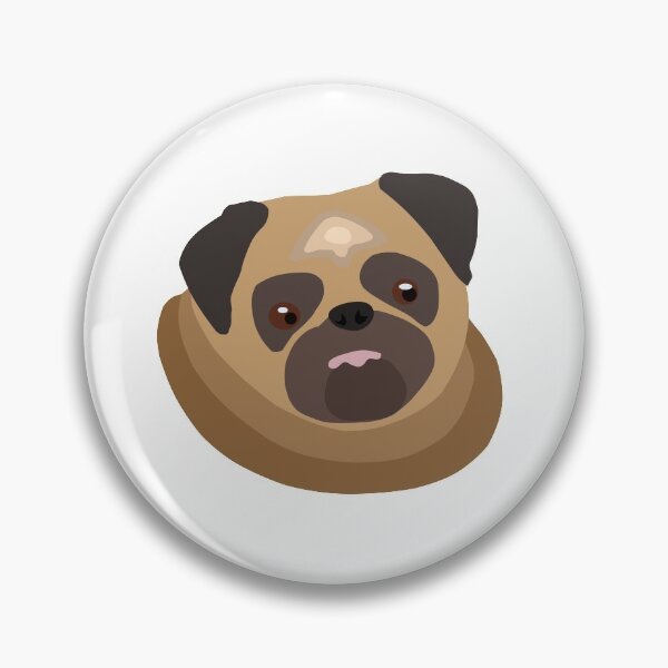 Item preview, Cute fat pug – drawing of a puppy pug designed and sold by plumpjose.