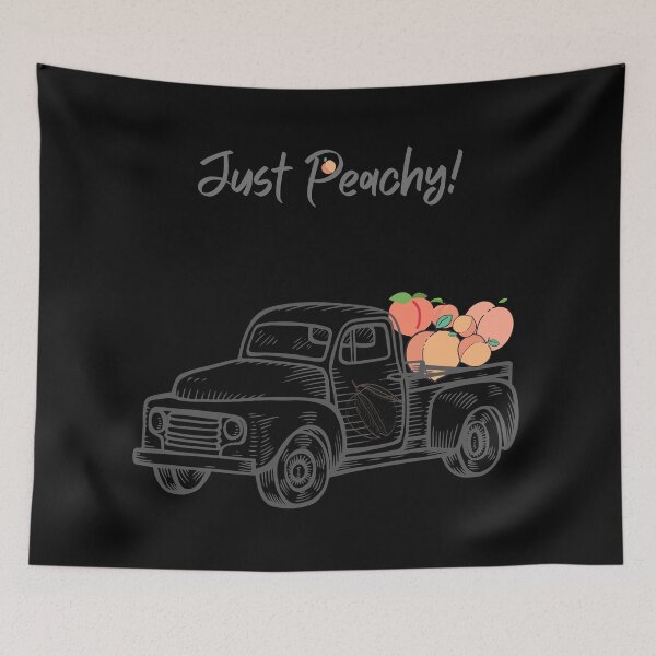 Item preview, Just Peachy Fruit Georgia Farmhouse Vintage Truck designed and sold by Drnksuzys.