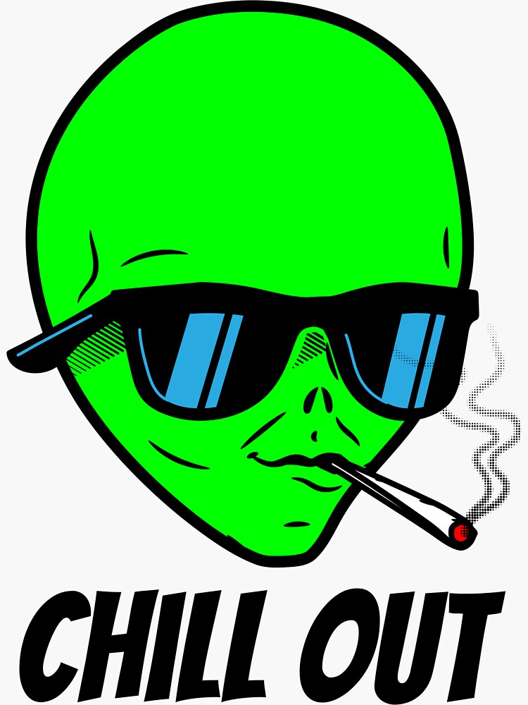 Alien smoking weed by ds-4