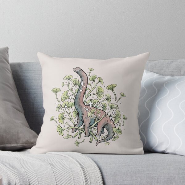 Item preview, Brachio Ginkgo | Calm Color Palette | Dinosaur Botanical Art designed and sold by OMEGAFAUNA.