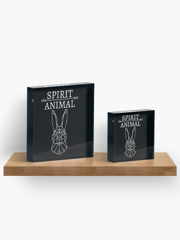 Thumbnail 3 of 5, Acrylic Block, Spirit Animal - Rabbit designed and sold by RIVEofficial.