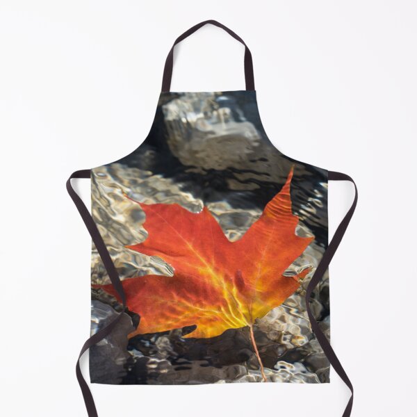 Item preview, Playful Patterns - Maple Leaf in Bold Vermilion and Orange Floating Underwater designed and sold by Georgia Mizuleva.
