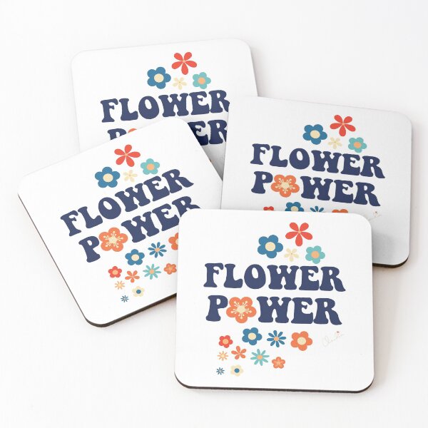 Item preview, Classic 1970s Colors Flower Power Seamless Pattern Print designed and sold by ClaudiaFlores.