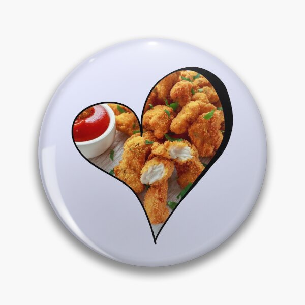 Item preview, Chicken Nuggets and Ketchup Heart Cool designed and sold by TeeZazzle.
