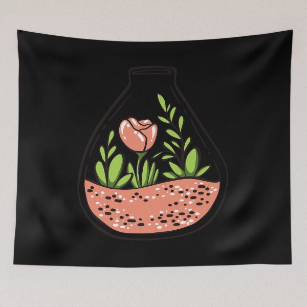 Item preview,  Peach Floral Succulent Apothecary Jar Georgia Farmhouse Vintage  designed and sold by Drnksuzys.