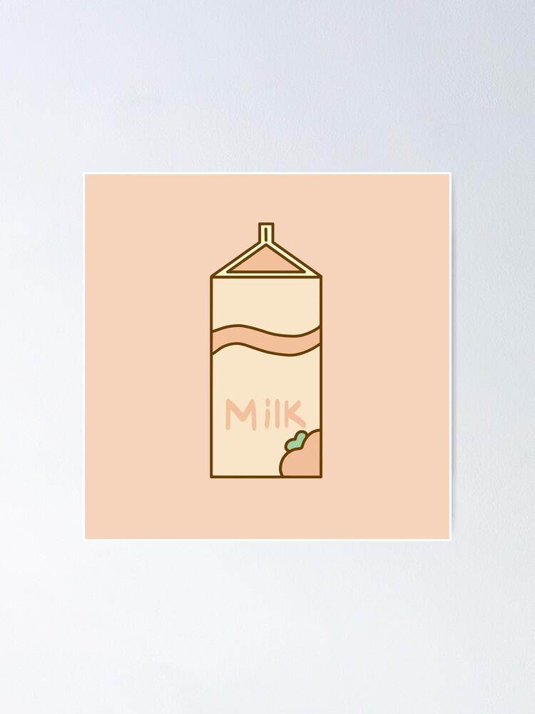 Peach Milk Kawaii Poster For Sale By Cozyera Redbubble