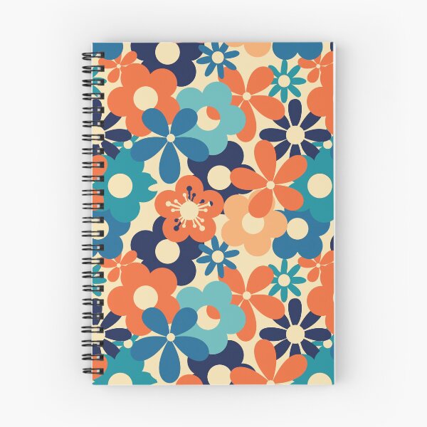 Item preview, Classic 1970s Colors Flower Power Seamless Pattern Print designed and sold by ClaudiaFlores.