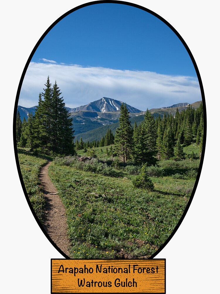 "Arapaho National Forest Watrous Gulch Trail" Sticker by Davephotoswest
