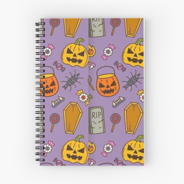 Item preview, Pumpkin lantern, Yellow, Orange, purple, cute Halloween watercolor pattern, boo, witch, candy, bat, witch hat, pumpkin, latest Halloween bestselling, trending designed and sold by August-E.