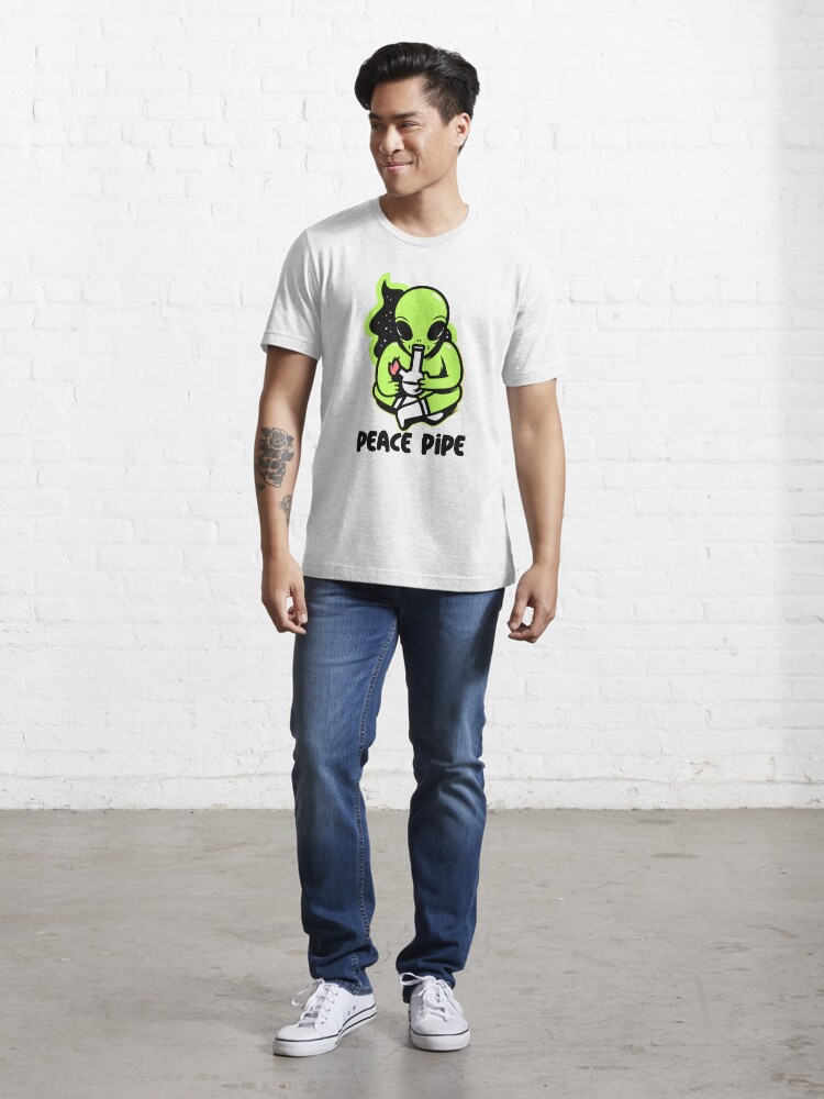 Alternate view of alien smoking bong Essential T-Shirt
