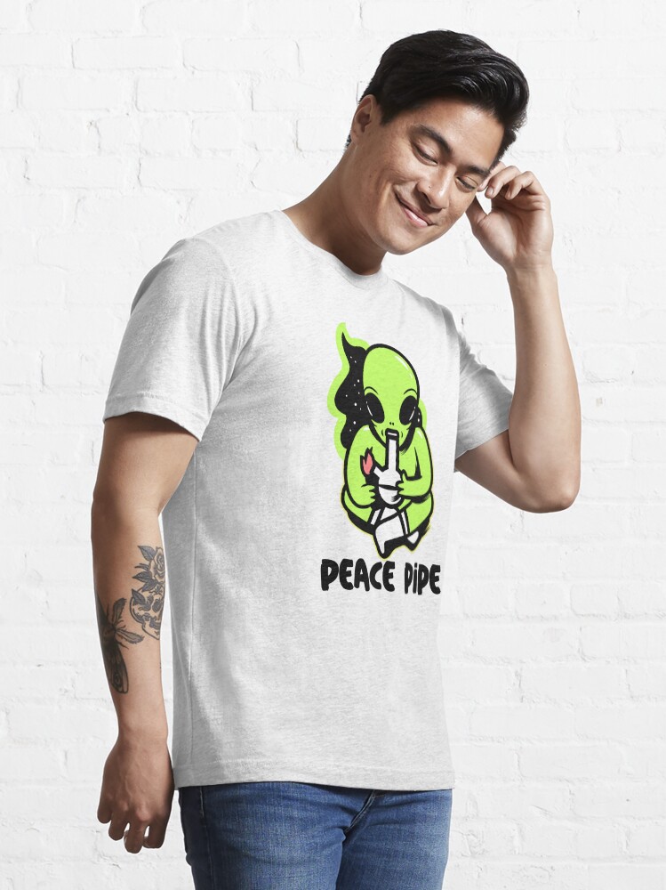Alternate view of alien smoking bong Essential T-Shirt
