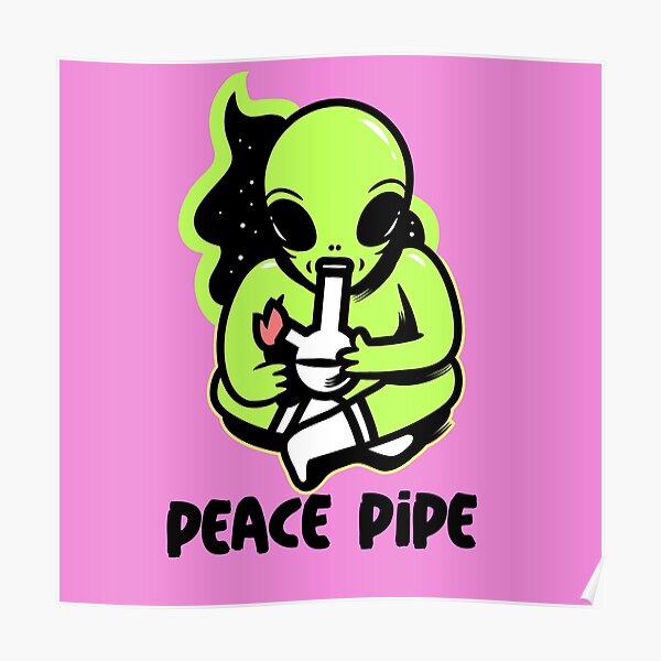 alien smoking bong Poster