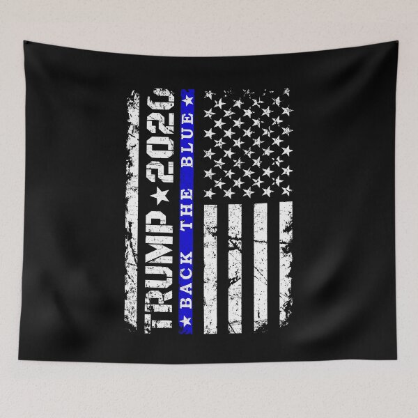 Item preview, Pro Trump 2020 Back The Blue Thin Blue Line Support Police designed and sold by MagicBoutique.