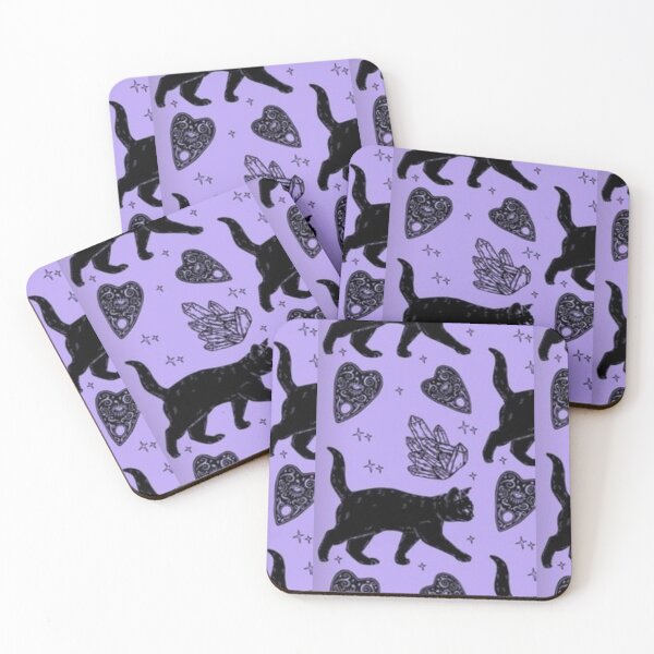 Item preview, Black cat, magic spell, diamonds, sketch purple pattern, Halloween, witch, candy, bat, witch hat, pumpkin, latest Halloween bestselling, trending designed and sold by August-E.
