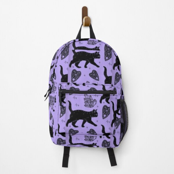 Item preview, Black cat, magic spell, diamonds, sketch purple pattern, Halloween, witch, candy, bat, witch hat, pumpkin, latest Halloween bestselling, trending designed and sold by August-E.