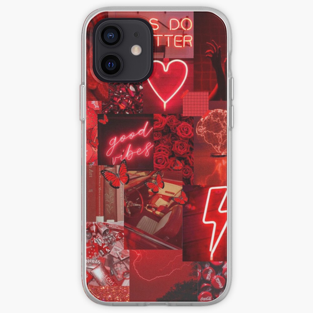 "aesthetic red themed phone case" iPhone Case & Cover by abbyg06