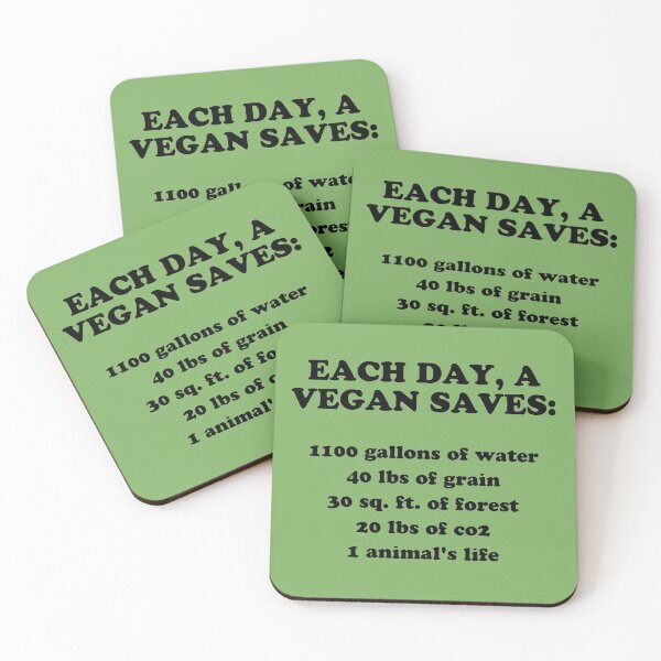 Item preview, each day, a vegan saves_kot font black text designed and sold by quinnhopp.