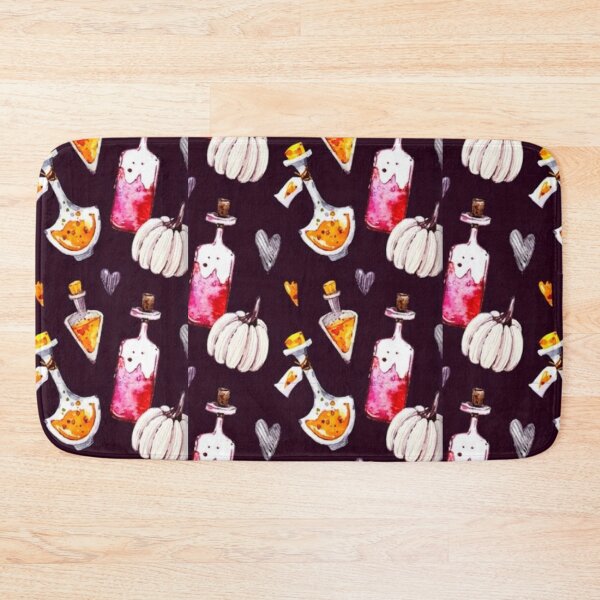 Item preview,  Black, white, Orange, pink, cute Halloween watercolor pattern, boo, witch, candy, bat, witch hat, pumpkin, latest Halloween bestselling, trending designed and sold by August-E.