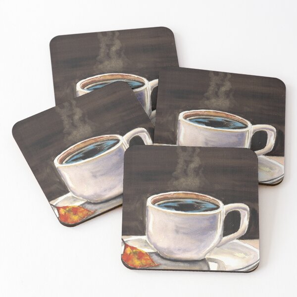 Item preview, Steaming cup of coffee designed and sold by Elsewatercolors.