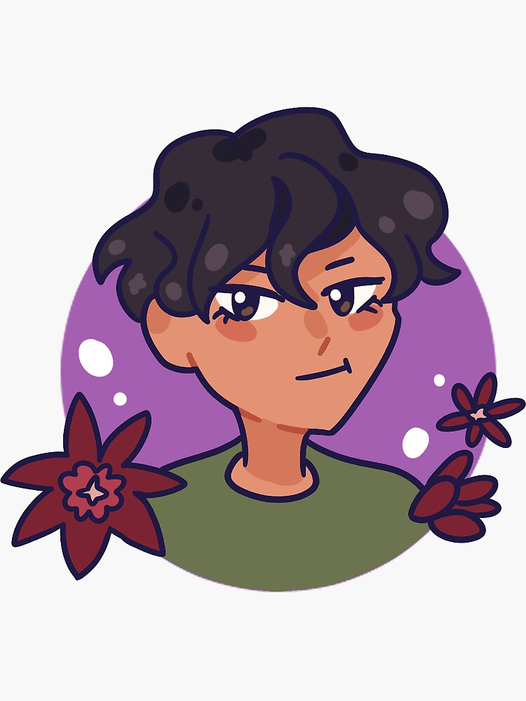 "taehyung with birth flower" Sticker by pecansite | Redbubble