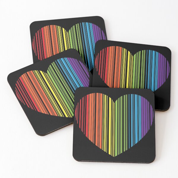 Item preview, RAINBOW HEART BARCODE designed and sold by Dwarf-Monkey.