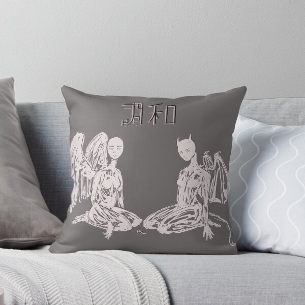 Item preview, Devil and angel with Kanji: 調和: Harmony designed and sold by Salem Scribbles.