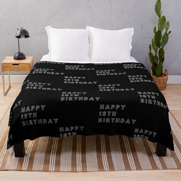 Happy 18th Birthday Throw Blankets for Sale Redbubble