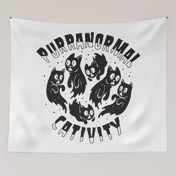 Item preview, PURRANORMAL CATIVITY IN BLACK SILHOUETE designed and sold by CHVRDesing.