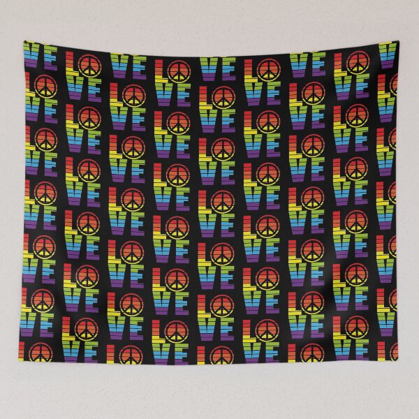 Item preview, RAINBOW LOVE PEACE SYMBOL  designed and sold by Dwarf-Monkey.
