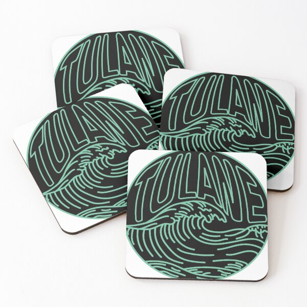 Tulane University Green Wave Acrylic Coaster 4-Pack