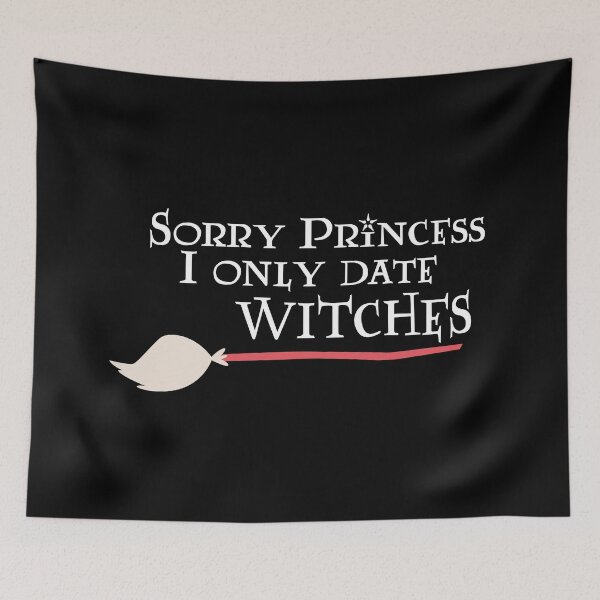 Item preview, Sorry Princess I Only Date witches / Red witch broom / dating witches / Funny halloween gifts / designed and sold by RedJazz.