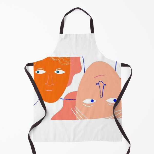 Item preview, Opposite orange and pink faces drawing designed and sold by Bunker Lab.