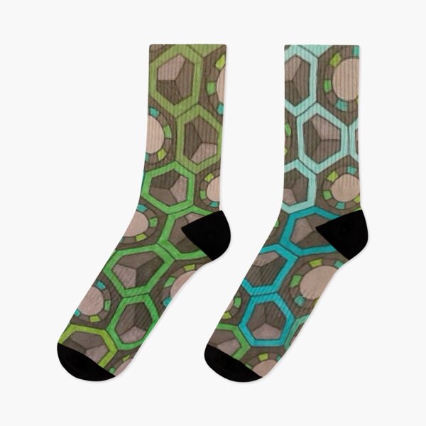 Item preview, Green gray honeycomb pattern designed and sold by ApArtPaintings.