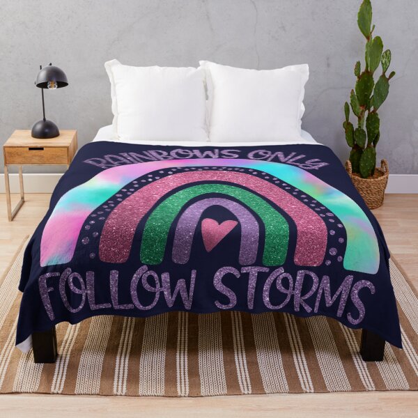 Item preview, Rainbows Only Follow Storms, Glitter and Rainbow designed and sold by UniqueStylistic.