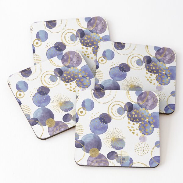 Item preview, Purple and Gold Abstract Circles designed and sold by RebeccaFlaherty.