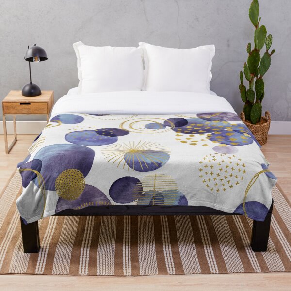 Artikelvorschau, Purple and Gold Abstract Circles entworfen und verkauft von RebeccaFlaherty.