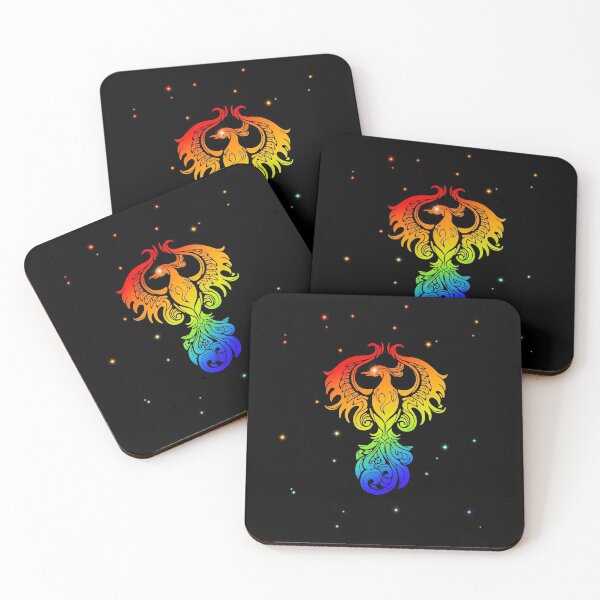 Item preview, Proud Rainbow Phoenix on Black designed and sold by echochernik.