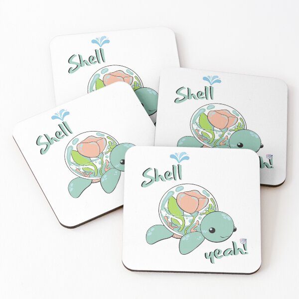 Item preview, Shell yeah pun funny cartoon turtle design designed and sold by AngielskiSzept.
